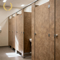 Cabines de toilettes modernes et compactes pour hôtels, salles de bain, gymnases, sanitaires commerciaux en HPL, étanches et ignifuges, cloisons WC
