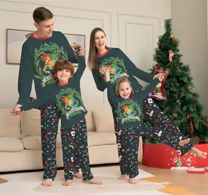 New Design Family Matching Outfits Loungewear Winter Family Christmas Pajamas Sets Print Red Family Long Pajamas Sets 2023