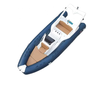 Bateau semi-rigide de 20 pieds, console centrale en fibre de verre, bateau de pêche, gommoni cinesi prezzi, bateau pneumatique de 6m