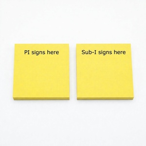 Notes autocollantes jaunes personnalisées imprimées, papier adhésif Post-it pour la marquage des documents - Product Image 1
