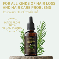 Huile 100% Pure Biologique Romarin Menthe pour la Croissance Capillaire et le Renforcement du Cuir Chevelu - Hydratante et Lissante pour Cheveux Affinés