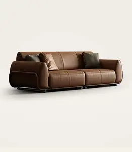 Ý đầy đủ văn phòng sofa da biệt thự phòng khách mới sofa nhà cao cấp tùy chỉnh thẳng sofa