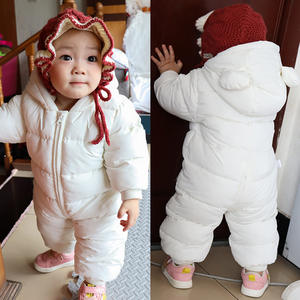 Mono de invierno grueso para bebé con logo personalizado, manga larga, unisex, informal, 100% algodón, tejido peinado, antiencogimiento, antiarrugas - Product Image 3