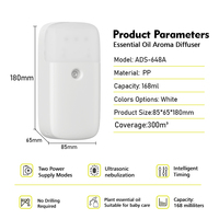 Diffuseur d'arômes électrique rechargeable en plastique 168 ml avec logo OEM, mural, pour huiles essentielles, usage domestique et hôtelier, pratique et élégant