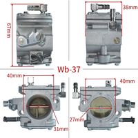 Toha Tsu WB-37 WB-37-1 Vitorazzi 185F100 150-200cc 잔디 깎는 기계 엔진 교체 예비 부품 용 고품질 WB37 기화기