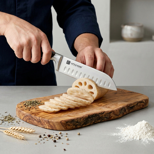 Ensemble de couteaux de cuisine professionnels en acier allemand 6 pièces, acier inoxydable X50CrMoV15, couteaux avec manches ergonomiques en Pakkawood pour OEM - Product Image 6