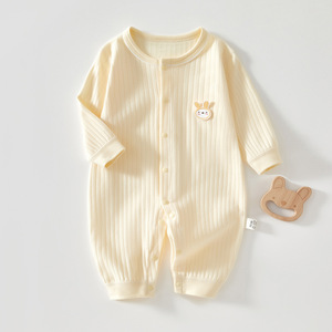 Combinaison d'été fine et mignonne pour bébés, unisexe, à manches longues, avec dos en maille respirante, pour nouveau-nés, motif dessin animé, en soie écologique - Product Image 6