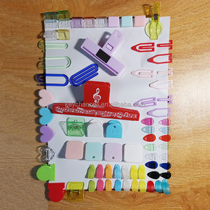 رائع جميل لطيف صغير الموثق كليب مذكرة المشبك الملونة شكل هلال صور حامل مقاطع البلاستيك <span class=keywords><strong>Memo</strong></span> - Product Image 5