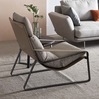 Chaise longue moderne en acier et cuir, extensible, inclinable, pliable, pivotante, pour salle à manger/salon, fauteuil de salon, meubles de salon