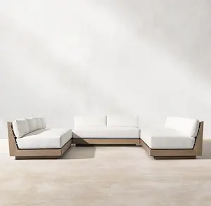 Sassanid Outdoor Patio Garden Sets Hotel Resort Teak Modular Customizable Sectional Sofa Modern Luxury Outdoor Furniture