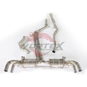 Vortex Stainless Steel Catback Exhaust System Porsche Cayenne 2.0T 3.0T 2019-2025 Valvetronic Mirror Polished/<b>Sandblasted</b> High - Product Image 5
