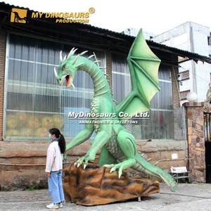 Escultura Animatrónica de Dragón Rojo para Decoración de Parques Temáticos MY DINO en Venta - Product Image 6