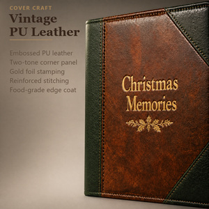 Album Fotografico in Pelle PU Direttamente dalla Fabbrica, MOQ <span class=keywords><strong>60</strong></span> Pezzi, 15 Fogli Autoadesivi, Copertina Rigida per Rivenditori e Importatori - Product Image 1