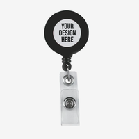 Porte-badge rétractable personnalisé avec logo, porte-carte d'identité avec clip, cordon promotionnel