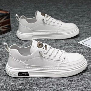 Men's Casual Spring Sports <b>Shoes</b> White PU Lace-Up Anti-Slip TPU Outsole Cushioning Insole Mesh Board <b>Shoes</b> - Product Image 4