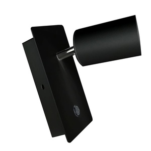 Applique LED da parete nera con interruttore, compatibile con lampadina GU10, ideale per illuminazione decorativa e funzionale in - Product Image 1