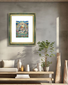 Cadre photo élégant vert forêt foncé avec bordure dorée, double face, écologique, imperméable, taille personnalisable, salon, chambre à coucher - Product Image 6