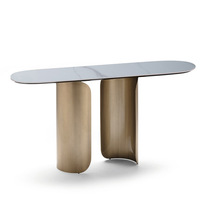 Foshan New Rock Designer Console Table lumineuse porte de luxe pour Villa moderne Simple pour salle de sport école mur fin vue terrasse hôtel