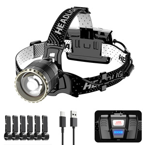Lampe frontale X8 1 avec batterie rechargeable Type C, zoom, pour randonnée, camping, lampe de recherche - Product Image 3