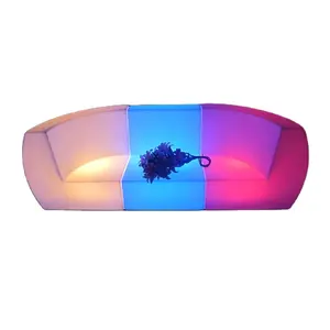 Juego de sofás de lujo con luces LED RGB Sofá de barra nocturna sofá lindo LED para club nocturno de fiesta