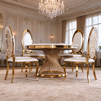Table Serpentine VIP Longue de Luxe en Acier Inoxydable Doré avec Plateau Blanc pour Mariage, Événement, Fête, Location, Hôtel, Banquet, Vente en Gros Usine