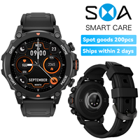 SMA G6 Active 2 Sport Smart Watch Fitness Tracker untuk Android dan iPhone, 44mm, Baterai 15 Hari, Tahan Air, Peta GPS