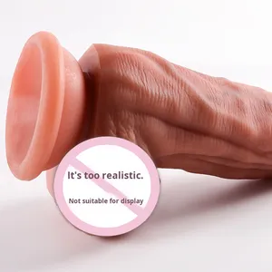 핫세일 TPE 여성용 인공 성인용품 액체 실리콘 스트랩온 딜도 대형 페니스 자위기구 - Product Image 4