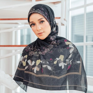 Gran oferta 2025, bufanda de gasa con estampado Premium, hiyab musulmán de nuevo diseño para mujer, pañuelo étnico transpirable para todas las estaciones para Malasia - Product Image 2