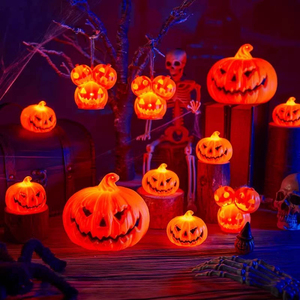 Linterna de Calabaza de Mano para Halloween, Luz de Vela Electrónica LED, Decoración para Fiestas, Accesorio de Iluminación Ambiental - Product Image 3