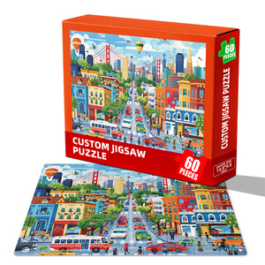 <span class=keywords><strong>Puzzle</strong></span> en papier personnalisé OEM, <span class=keywords><strong>puzzle</strong></span> sur mesure de 60, 100, 300, 500 pièces, impression en usine pour enfants et adultes - Product Image 2
