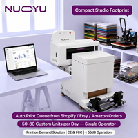Nouvelle imprimante DTF tout-en-un NUOYU A2 pour l'impression à la demande, machine de transfert thermique pour vêtements personnalisés e-commerce, faible MOQ, délai de livraison rapide, automatique