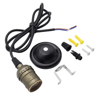 Douille E27 pour ampoule LED, câble de 115 cm, support de lampe suspendue vintage Edison pour ampoule incandescente rétro