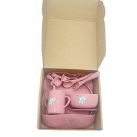 Vente en gros de bols en silicone sans BPA, assiette pour bébé, bol à ventouse pour bébé, ensemble de bols en silicone pour bébé avec cuillère et fourchette