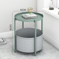 Table basse ronde en fer à deux niveaux, simple et minimaliste, pour salon et chambre à coucher, mobilier moderne