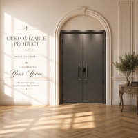 Porte d'entrée en acier inoxydable de sécurité de qualité supérieure, homologuée CE pour les résidences, avec serrure à bouton et charnière, couche anti-corrosion