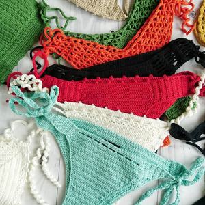 ชุดบิกินี่แบบสองชิ้นคอวี ทำมือ ไซส์ใหญ่พิเศษ สำหรับผู้หญิง แบบ OEM สั่งผลิตขั้นต่ำ 50 ชิ้น - Product Image 2