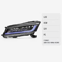 Modification de l'ensemble de phares LED pour Honda Accord 8ème génération 2008-2013, style aile, feux de jour dynamiques