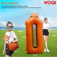 WOQI Canapé-lit gonflable imperméable et étanche pour la plage, le camping, avec oreiller pour l'extérieur et le salon