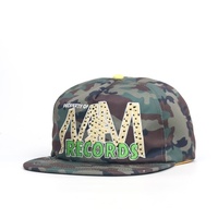 5-paneels custom camouflage geborduurde logo distressed wedding snapback cap