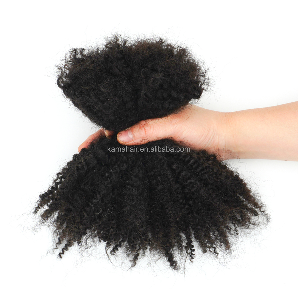 KAMA 100% Human Hair Braiding Bulk Hair Wholesale 4A 4b 4C Texture CAfro Kinky Bulk Hair for Locs Twists Braidins Detail Section 9