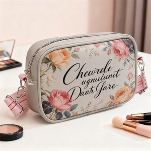 Sac bandoulière en cuir PU pour femme <span class=keywords><strong>avec</strong></span> sangle réglable, impression de logo personnalisé, sac à bandoulière <span class=keywords><strong>avec</strong></span> fermeture éclair pour les voyages - Product Image 2