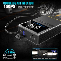 Jump Starter Air Pump 150PSI Portable Wireless Car Tire Inflator Rechargeable Battery ABS Digital Pressure Gauge 2000A Start