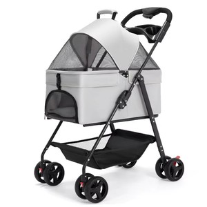 Passeggino pieghevole portatile di lusso staccabile con funzione regolabile <span class=keywords><strong>per</strong></span> animali domestici piccoli e medi - Product Image 1