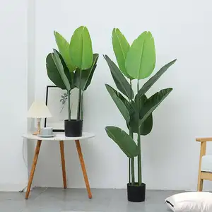 Artificial Plant For Home Decoration For Indoor With Led Lights Banana Wedding Decor Plastic Artificial Plant Supplier