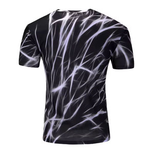 T-shirt pour homme en coton et élasthanne, séchage rapide, impression par sublimation, logo, gym, sport, t-shirts réfléchissants pour homme - Product Image 6