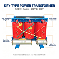 Transformateur de distribution triphasé à résine coulée de type sec 10kV-11kV 100-2500kVA, bobinage en cuivre, feuille d'acier au silicium, directement de l'usine