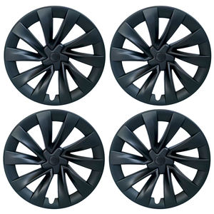 Enjoliveurs de roue <span class=keywords><strong>20</strong></span> <span class=keywords><strong>pouces</strong></span> noir mat 4 pièces, remplacement, enjoliveurs à clipser, protègent les moyeux, accessoires Tesla Model Y Juniper 2025 - Product Image 2