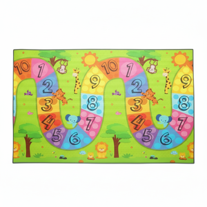 Tapis de jeu simple face 160x140x1,2 cm XPE pour bébé-Mousse non toxique imperméable enroulable Numéro coloré Route Colurful - Product Image 1