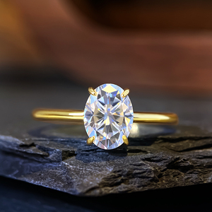 <span class=keywords><strong>Argento</strong></span> <span class=keywords><strong>925</strong></span> <span class=keywords><strong>e</strong></span> oro giallo gioielli VVS Moissanite eternit anello di nozze taglio ovale Bling VVS Moissanite anelli da donna - Product Image 1