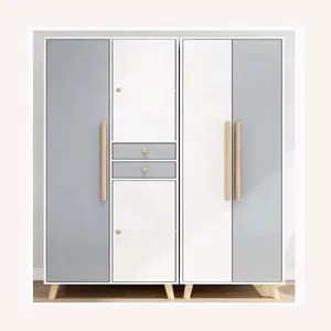 Moderno MDF puerta corredera armario de almacenamiento armario diseños dormitorio muebles armario de tela
